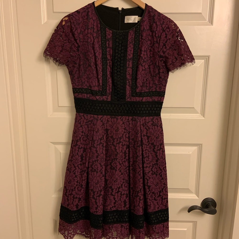 Eliza J Purple Lace Dress
